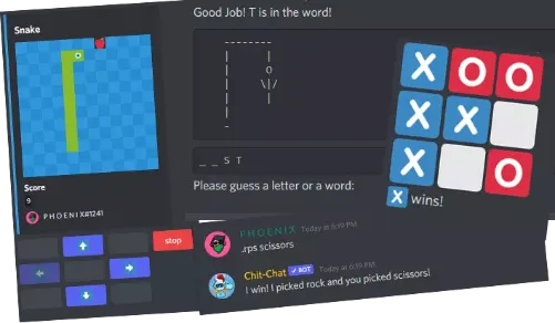 Chit-Chat games commands example